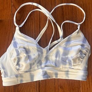 Calia White and Blue Activewear Top